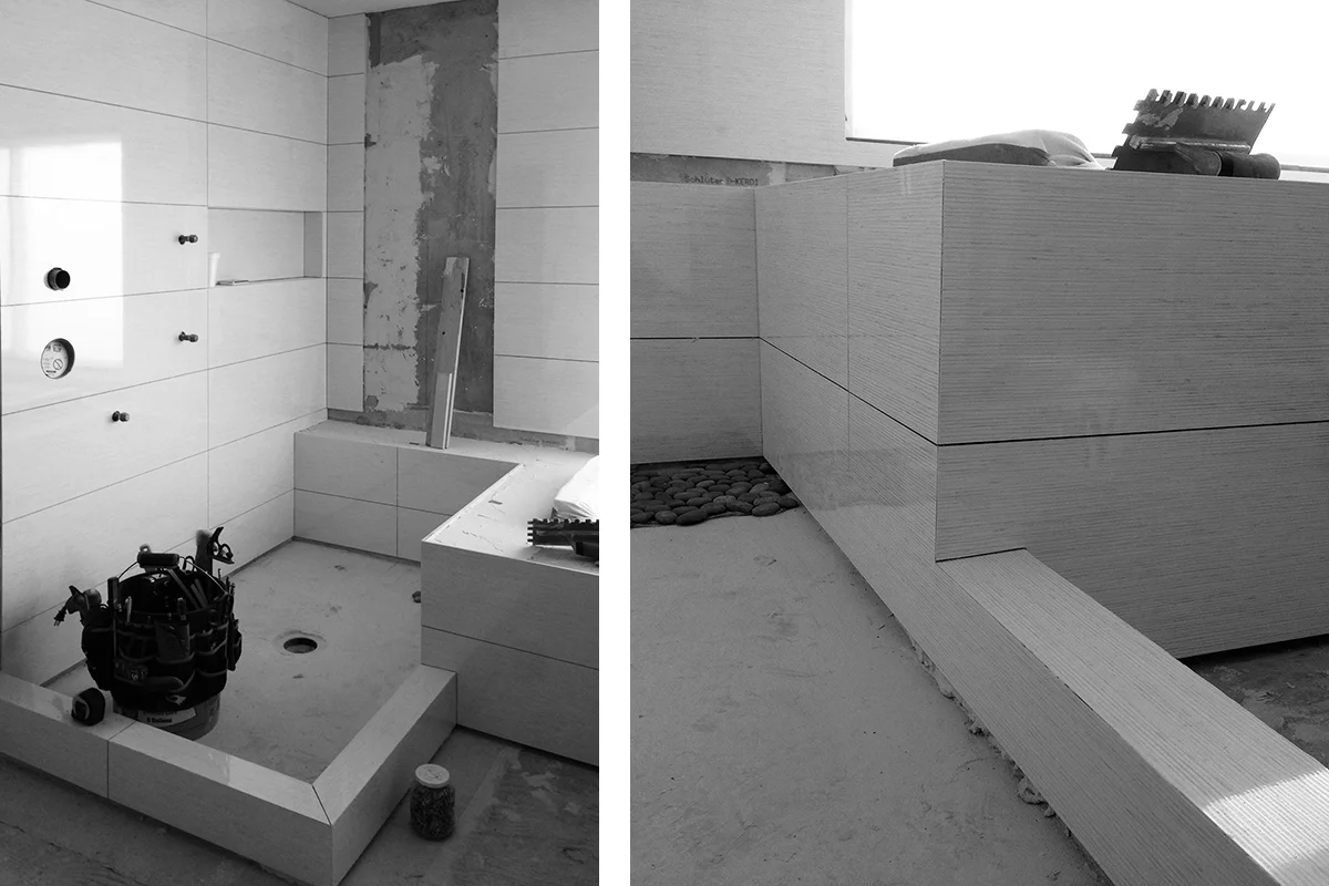 porcelanosa tile installation