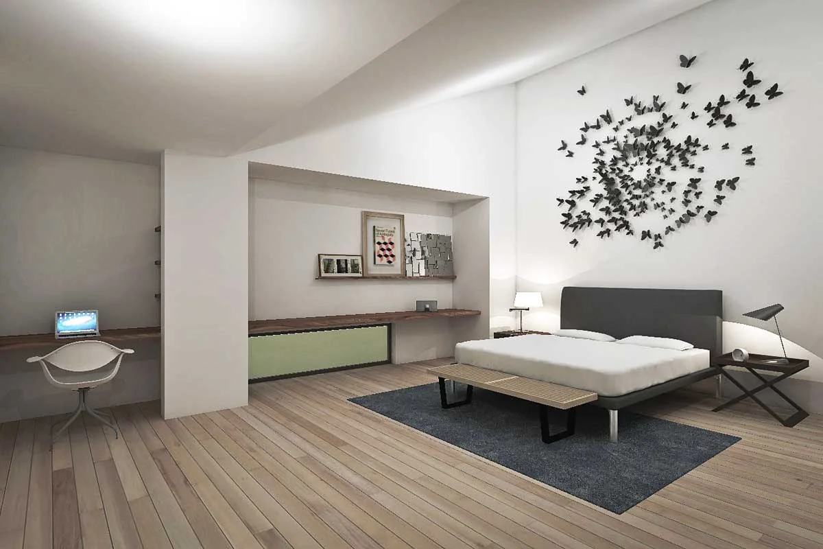contemporary master bedroom