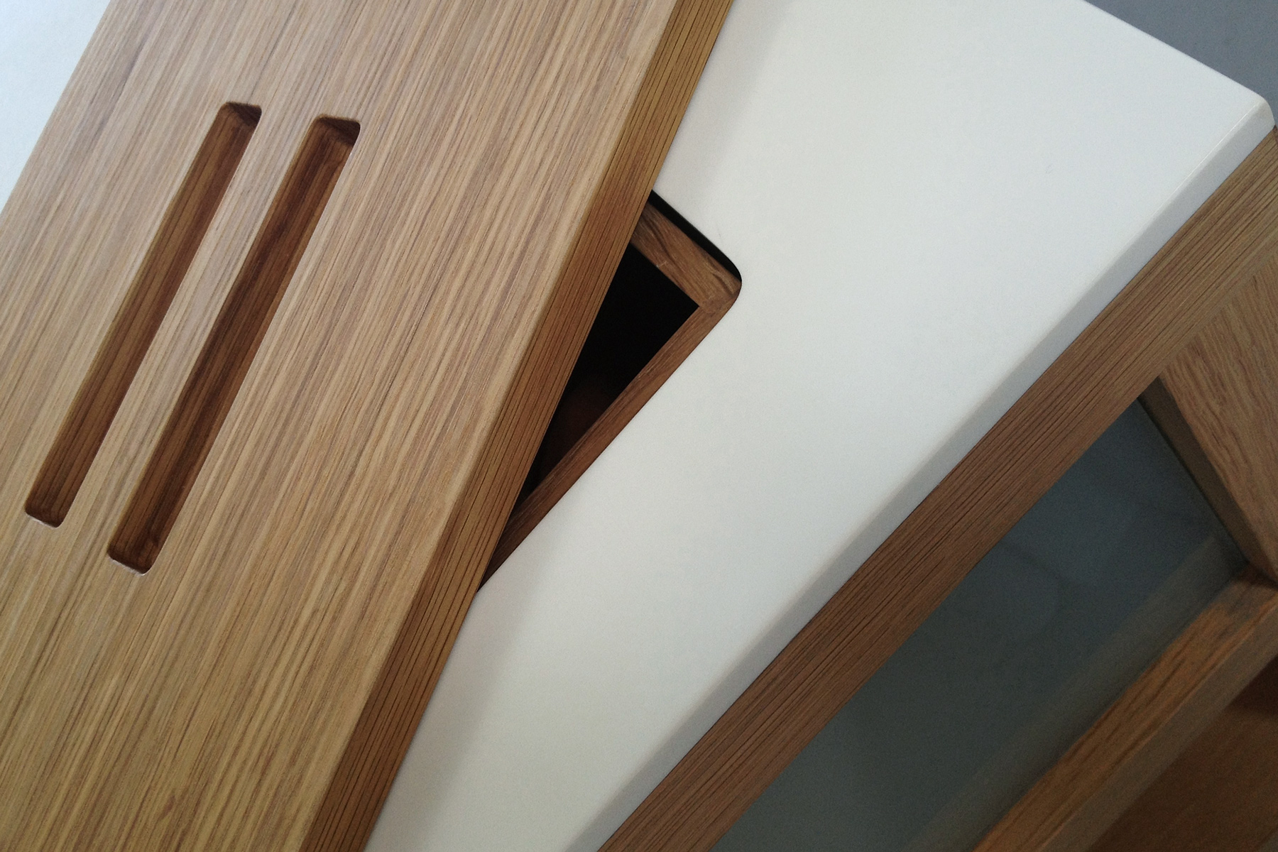integrated breadbox / kitchen island