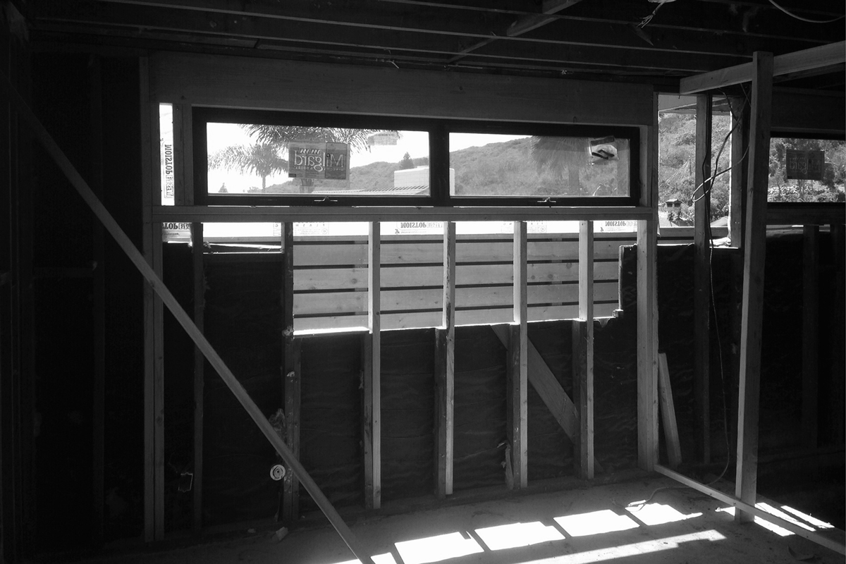 framing + aluminum window