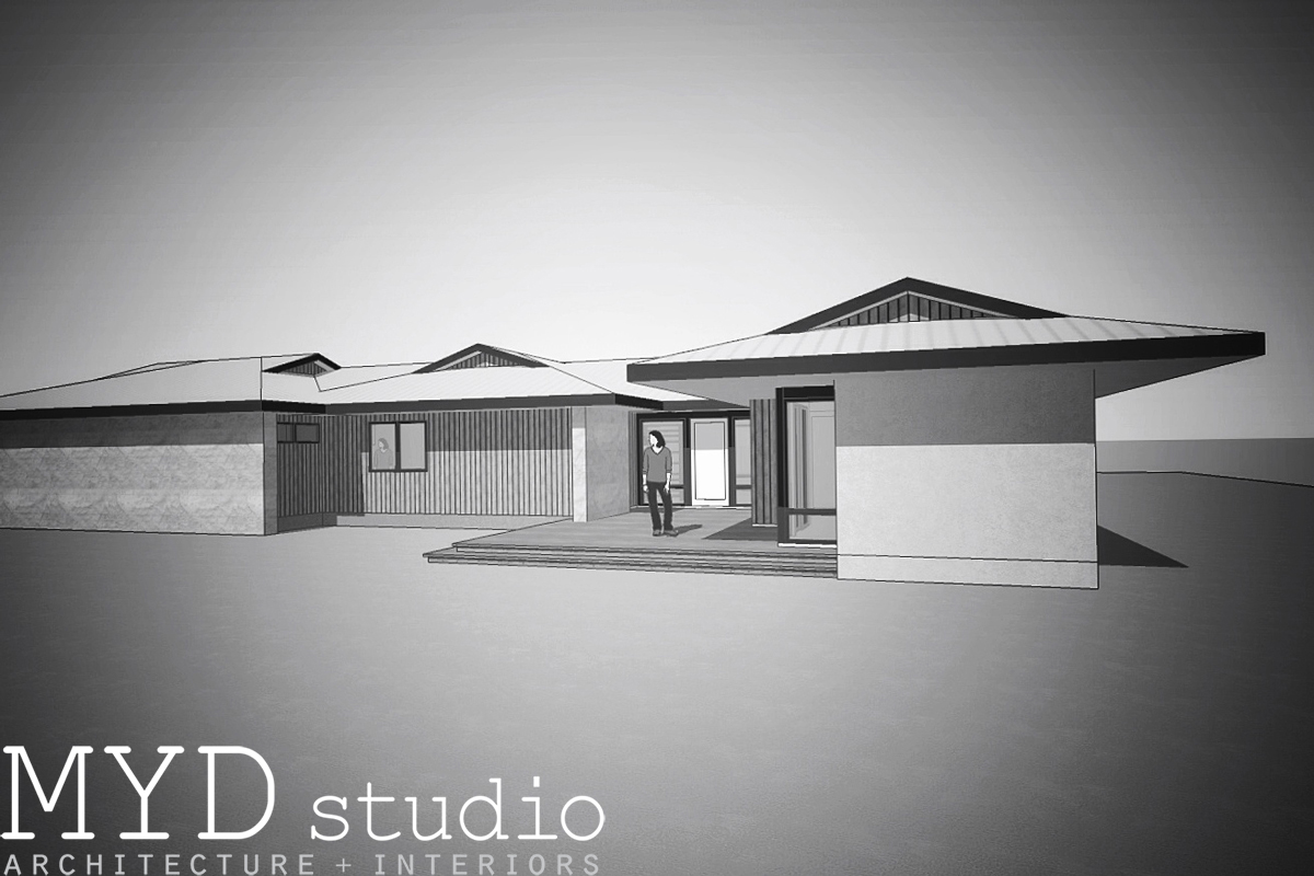 residential design concept / modern entry