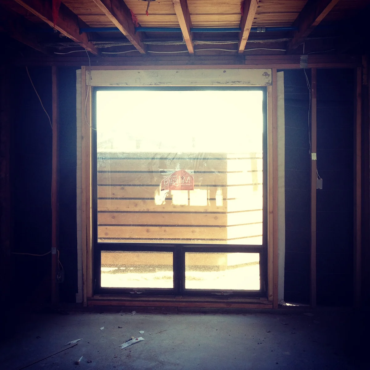 mid-century remodel / framing at window