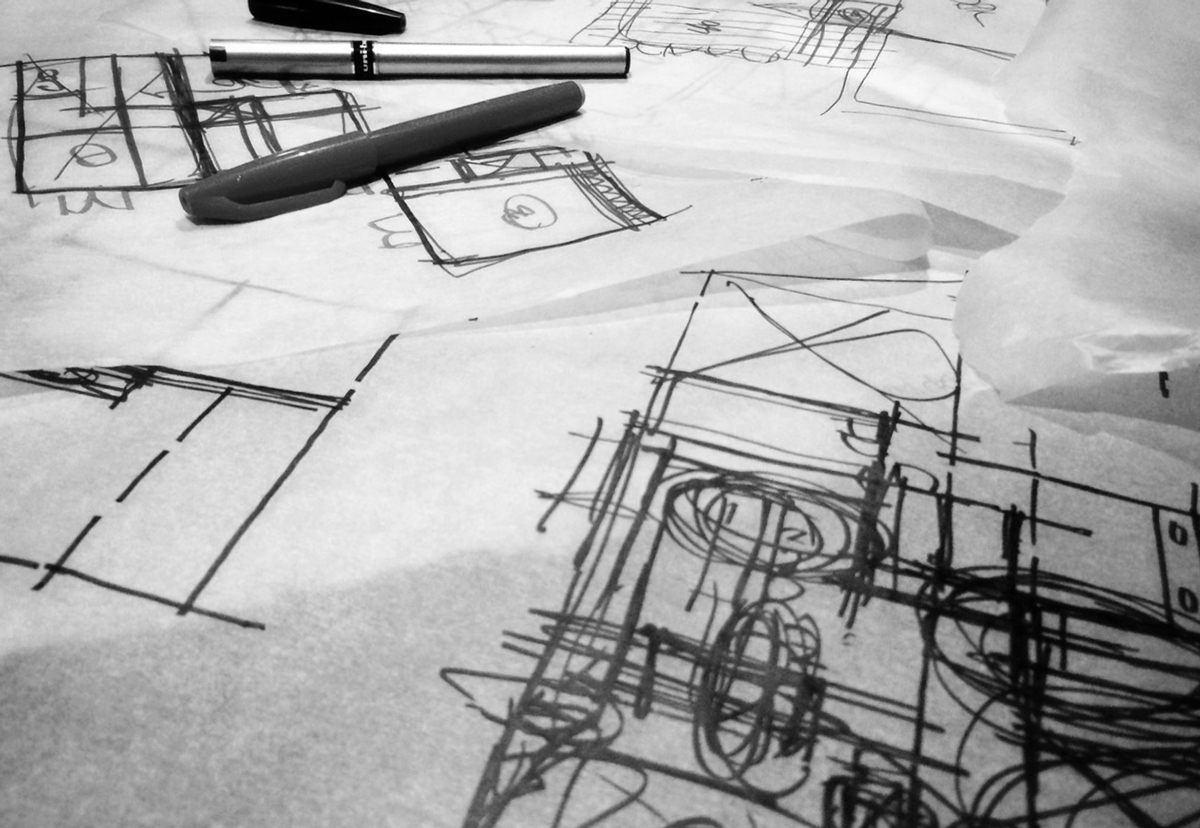 space diagram sketches / schematic design