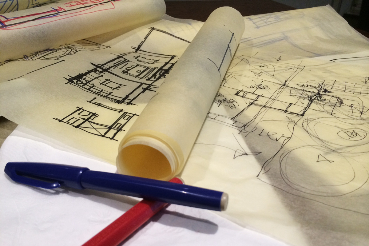 floor plan sketches / spatial diagrams