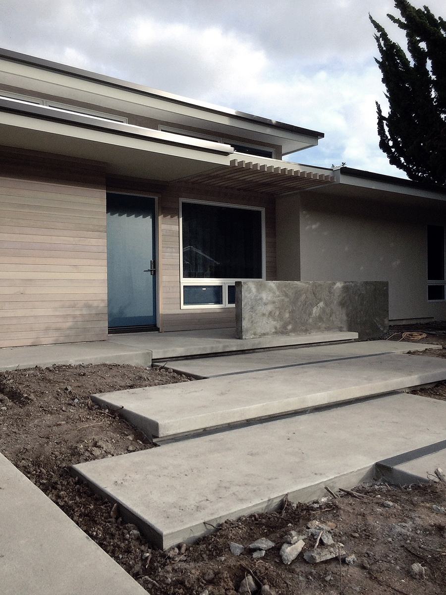 staggered concrete pads