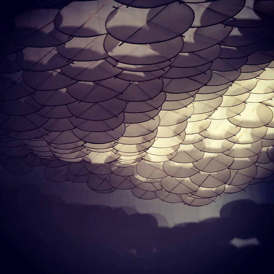 minimalism + poetics: 10,000 suspended kites at moca // june 2014