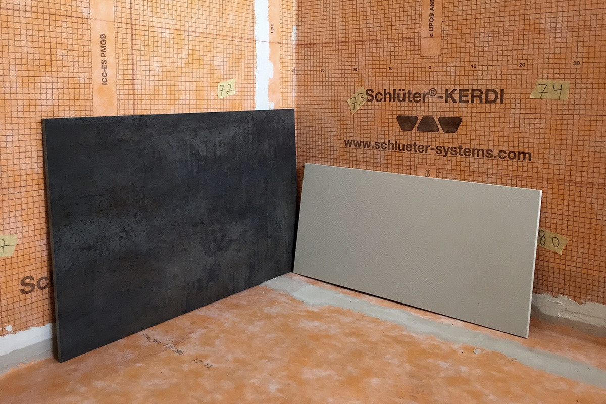 porcelain wall tile / master bath