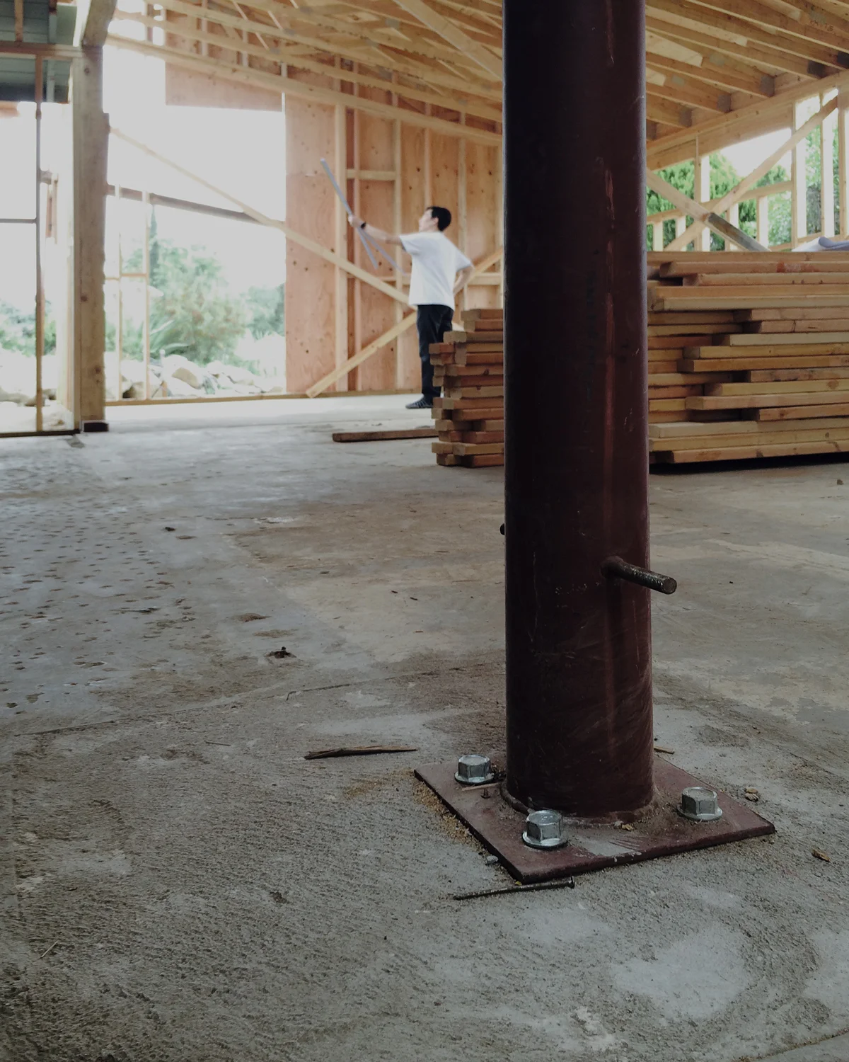 jason at the jobsite / sierra madre modern ranch house