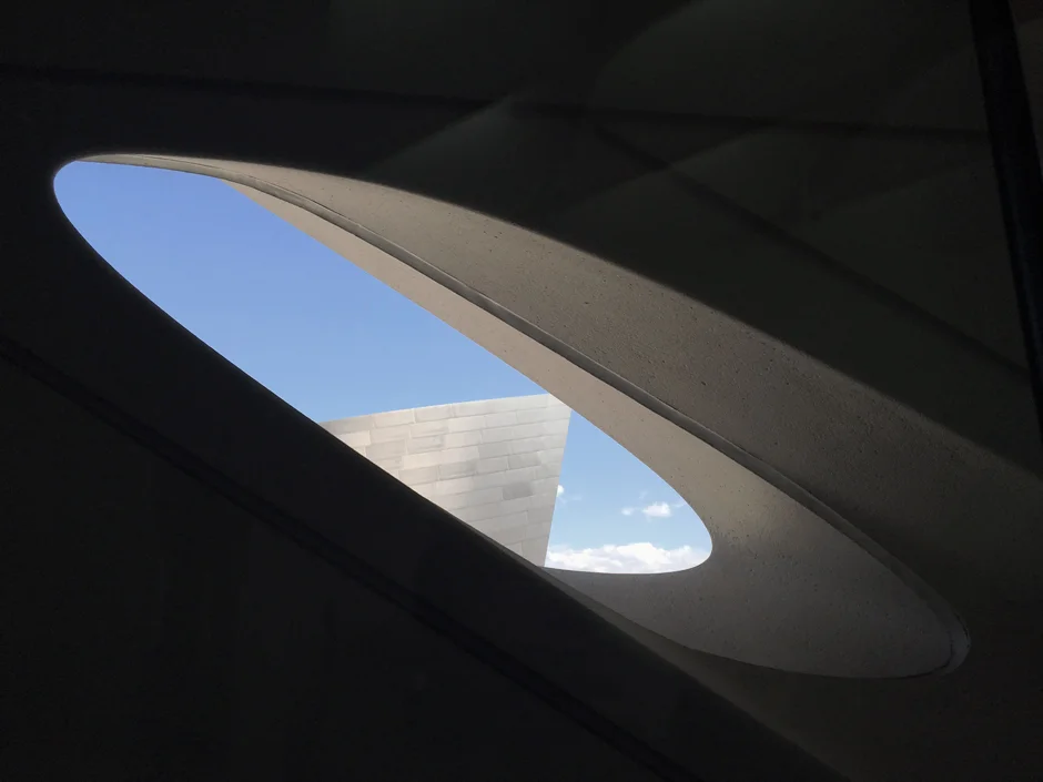 view of walt disney concert hall / the broad interior