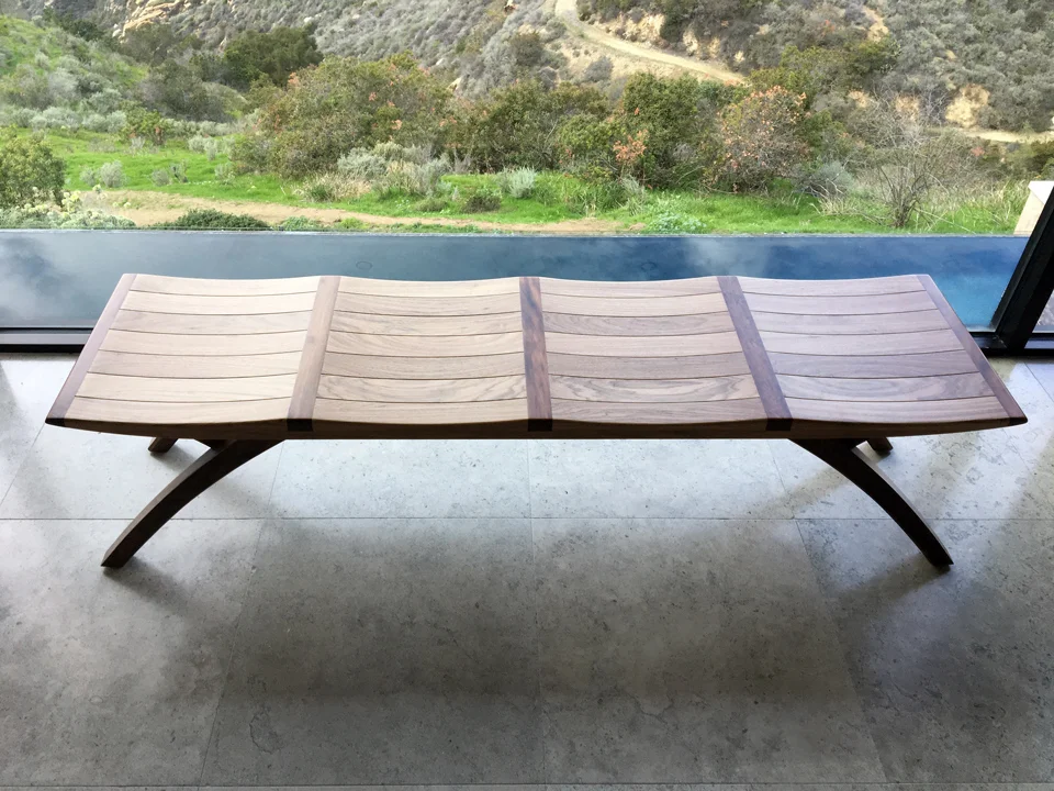 ylla bench / laguna beach contemporary interior by myd studio