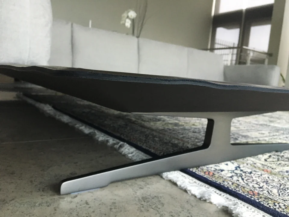 steel + leather base