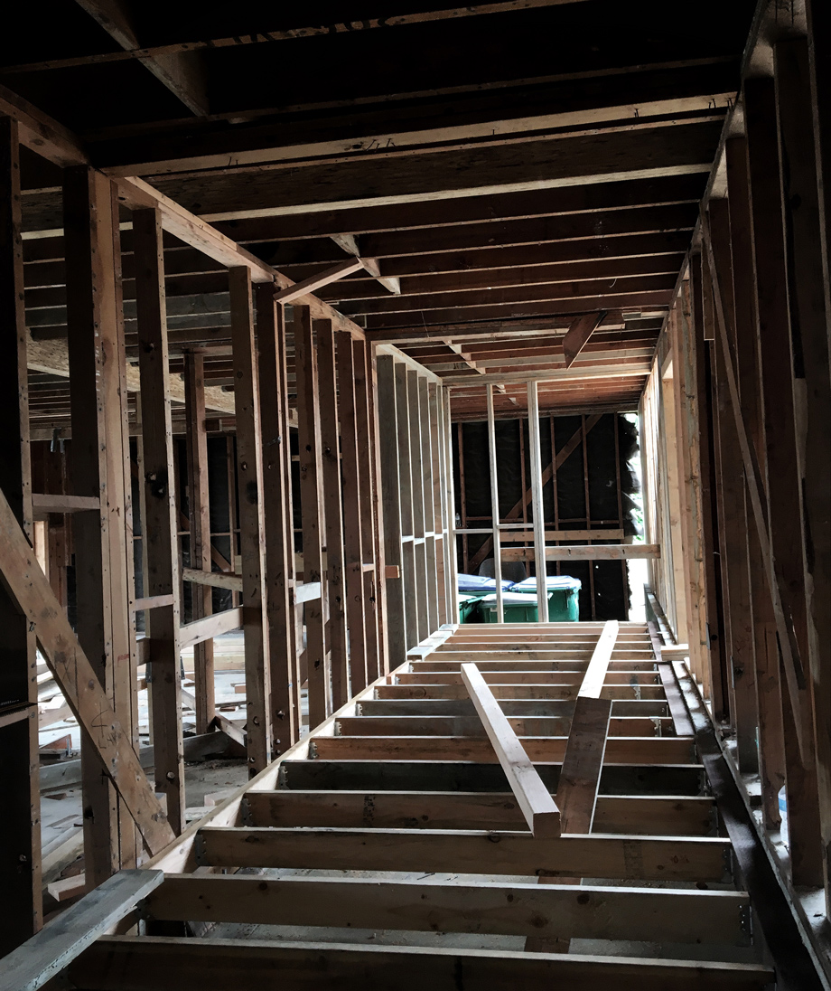 new framing at laundry