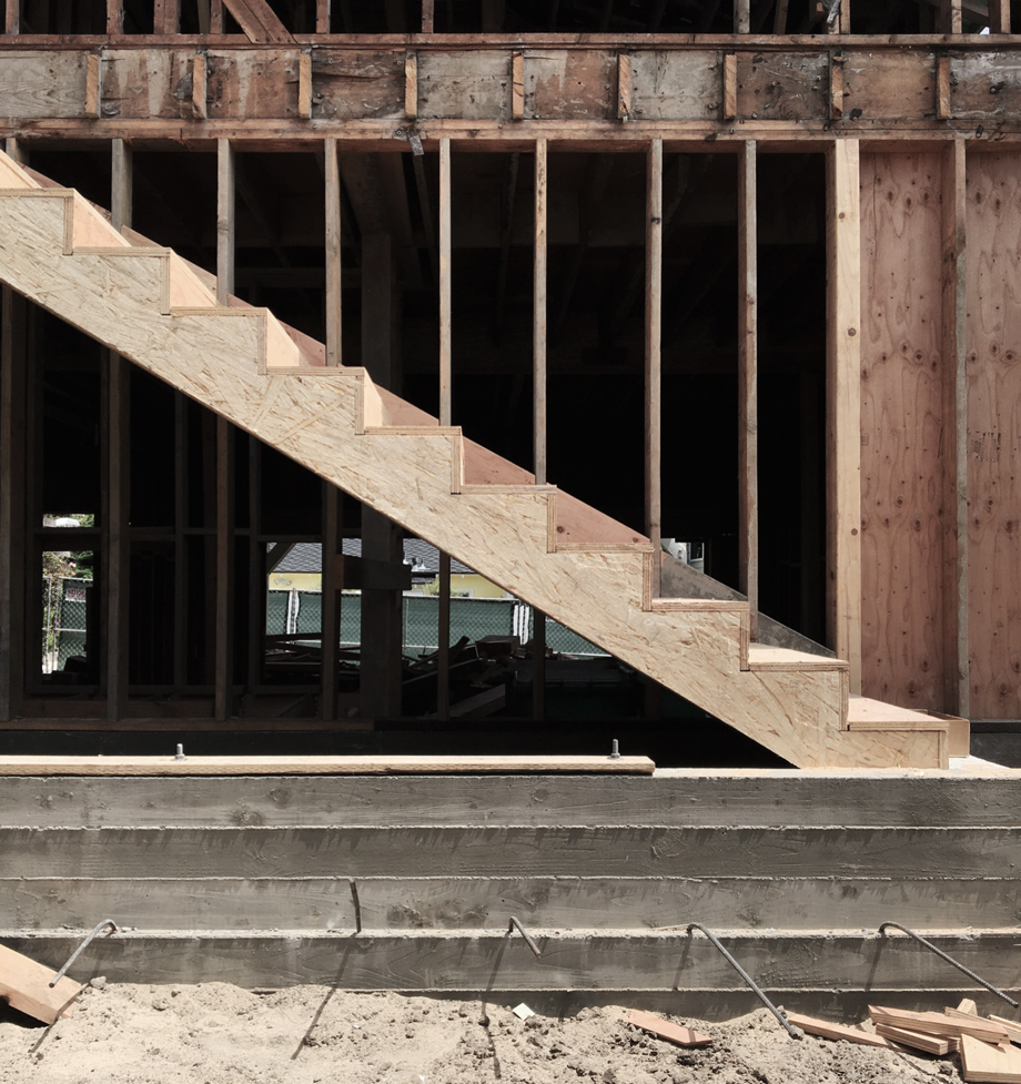 exterior stair at courtyard