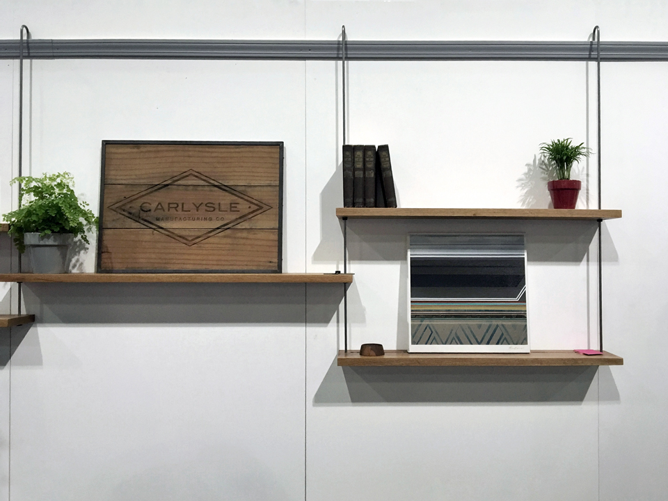 carlysle // suspended shelving