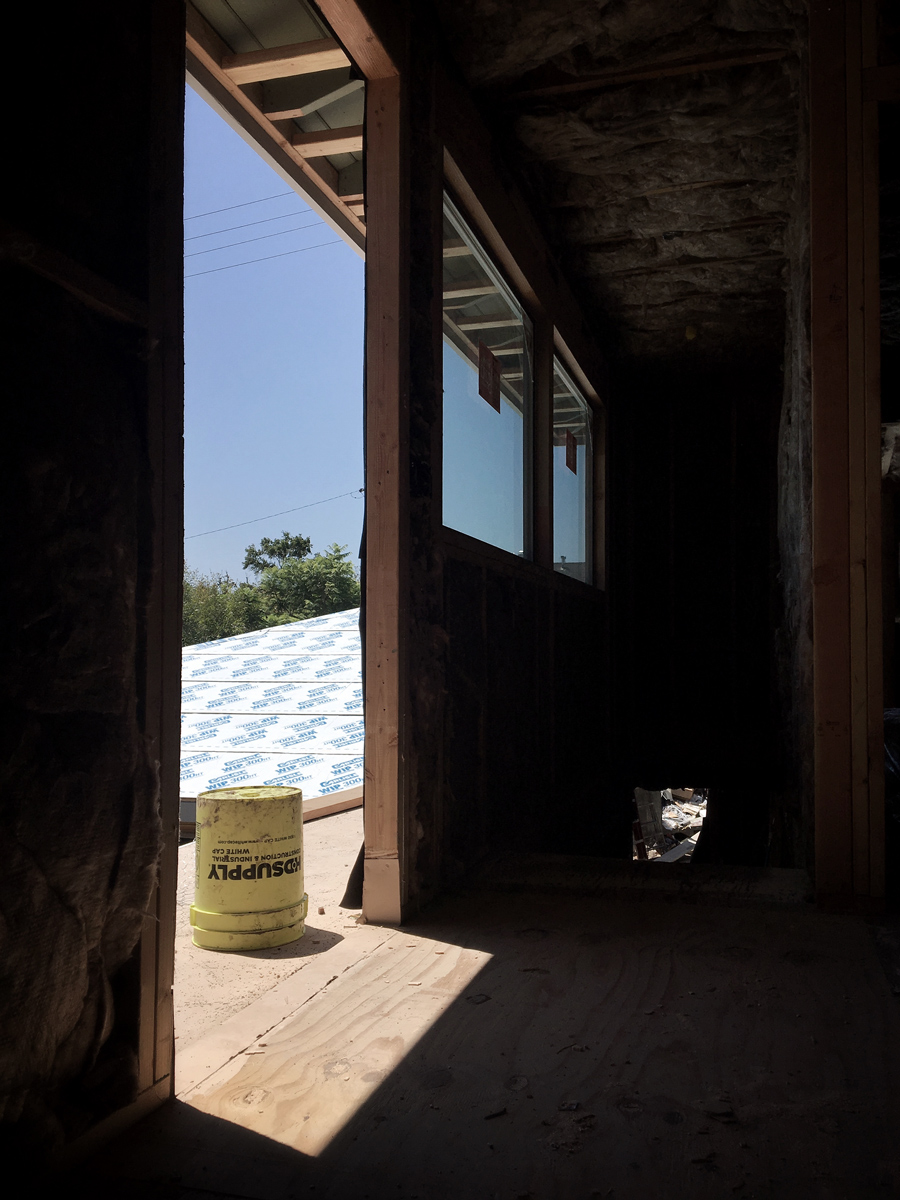 deck at upper level stair