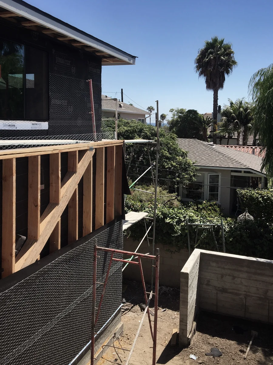 view from courtyard deck