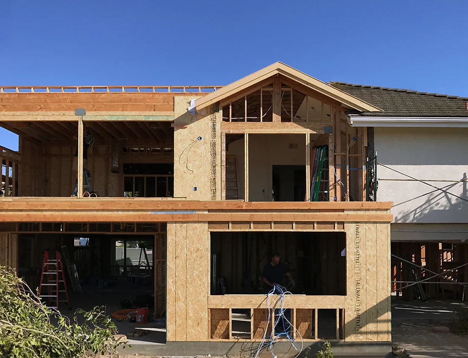 rear elevation / kitchen + master suite addition