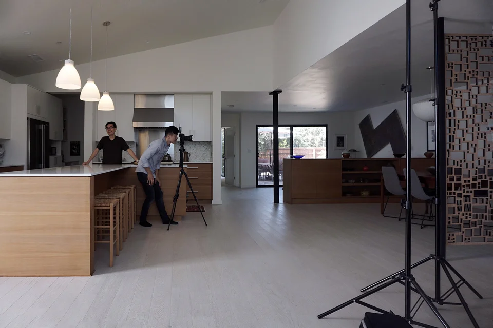 open kitchen + dining