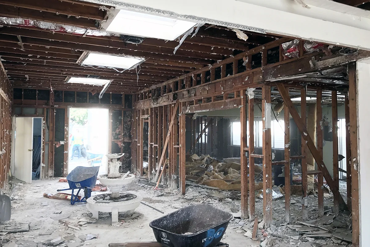 huntington beach mid-century modern addition // demolition - int