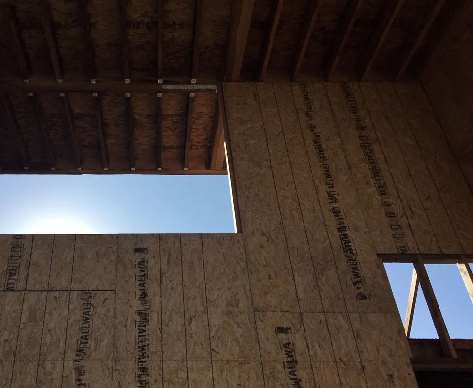 new double height entry / window opening at stair