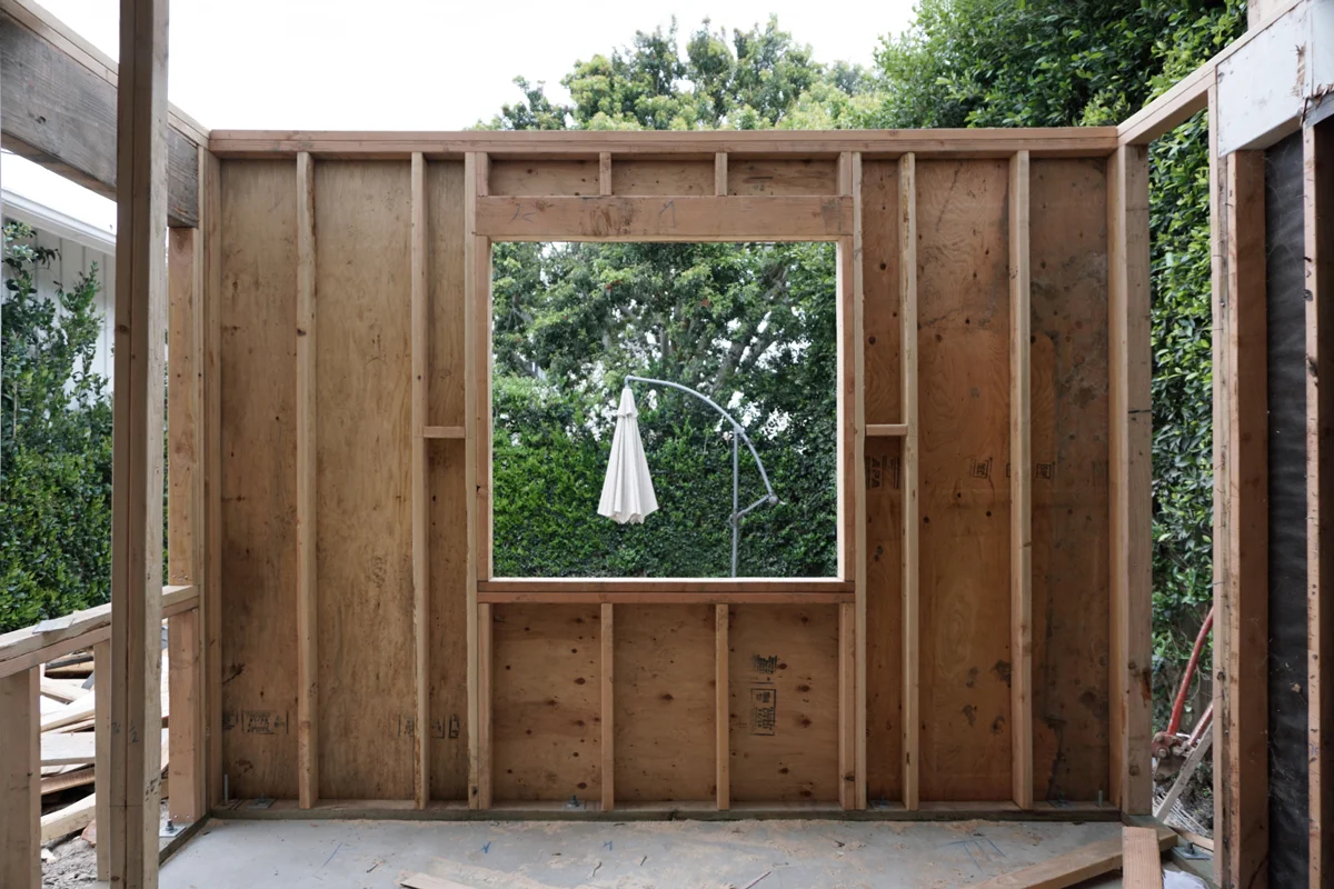 new bedroom framing / under construction in dana point, ca