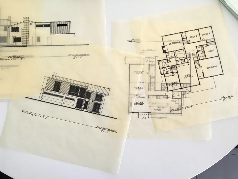 architectural design drawings / modern addition + renovation, hu
