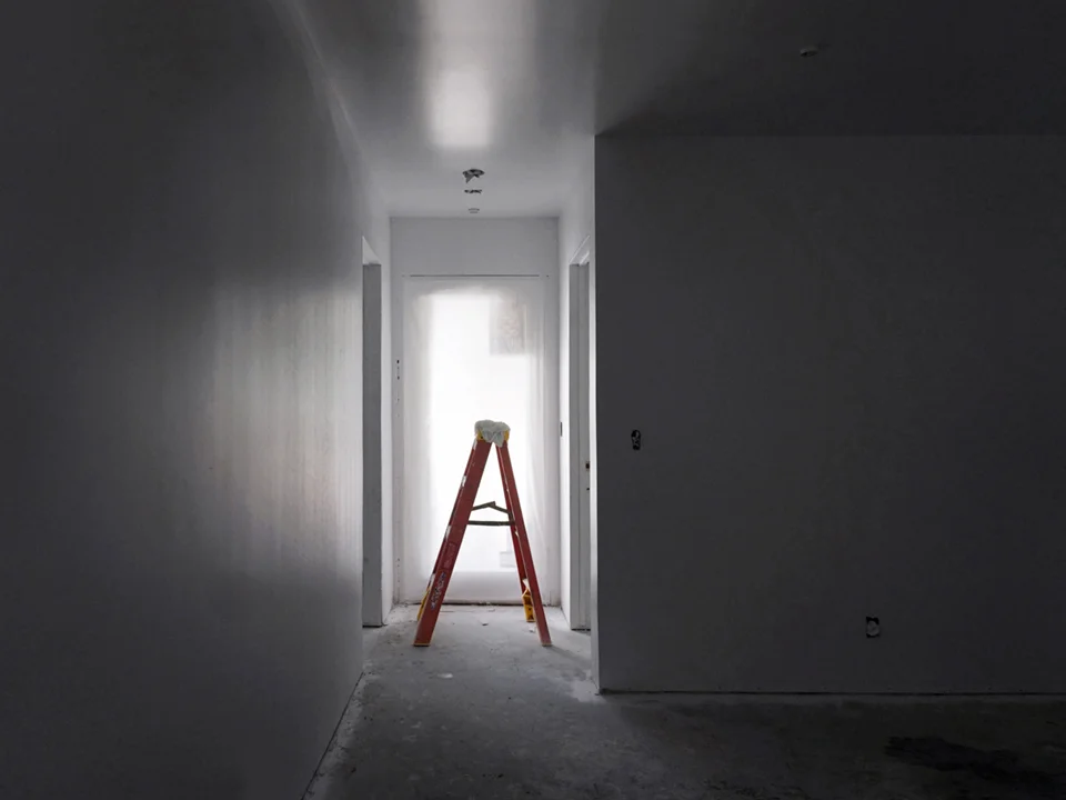 new study + exterior access at rear addition