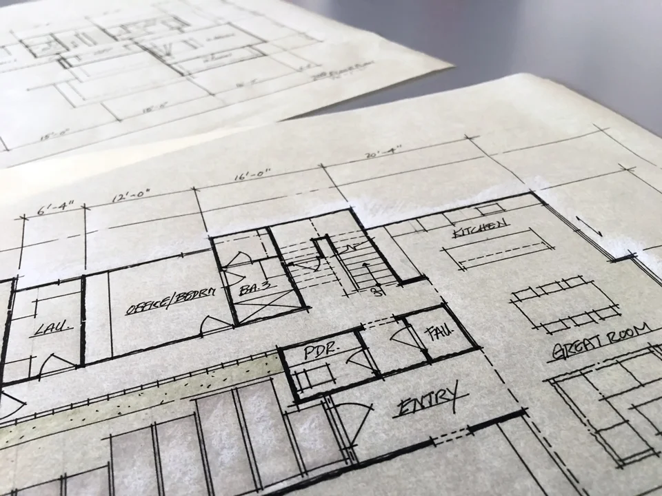 floor plan detail / schematic design, huntington harbour