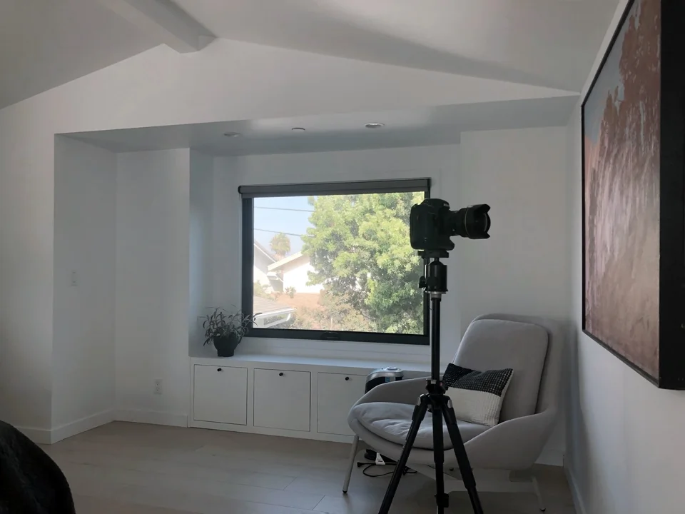 window seat at expanded master bedroom
