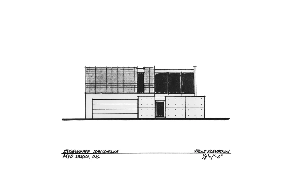 front elevation / edgewater residence, huntington beach