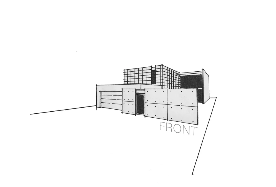 architectural perspective drawing / front exterior