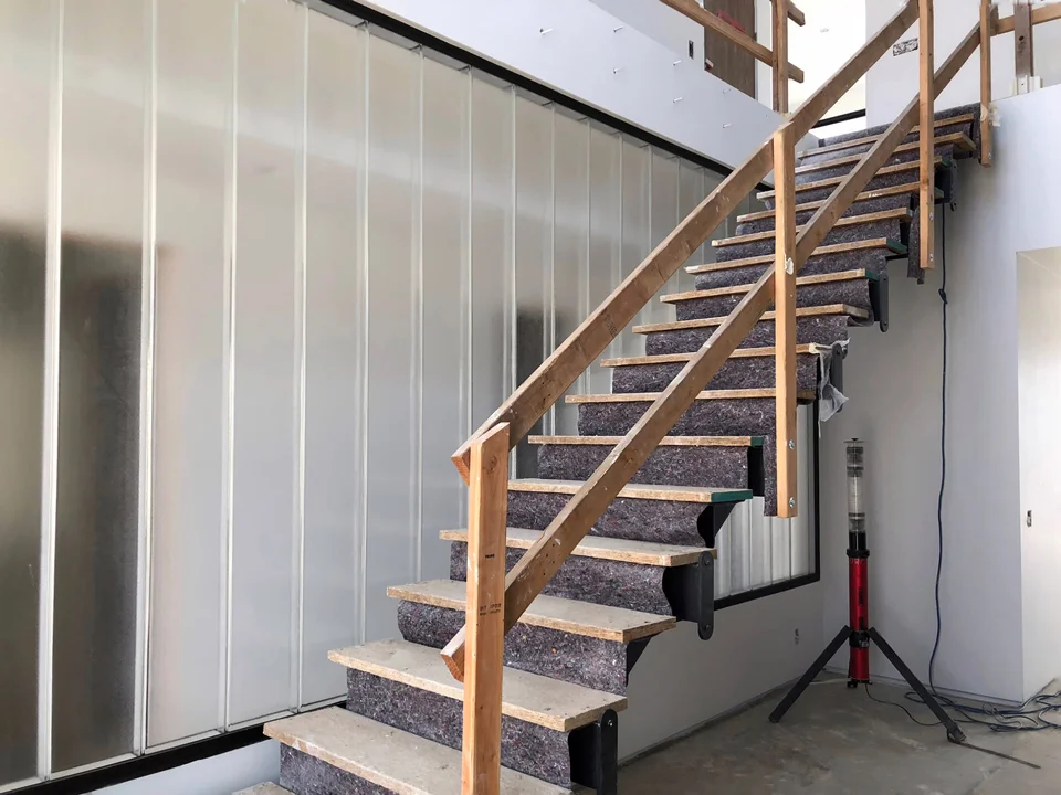 floating stair at channel glass