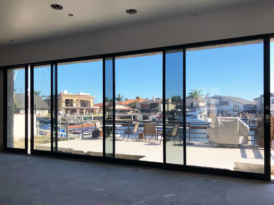 multi-slide door at great room