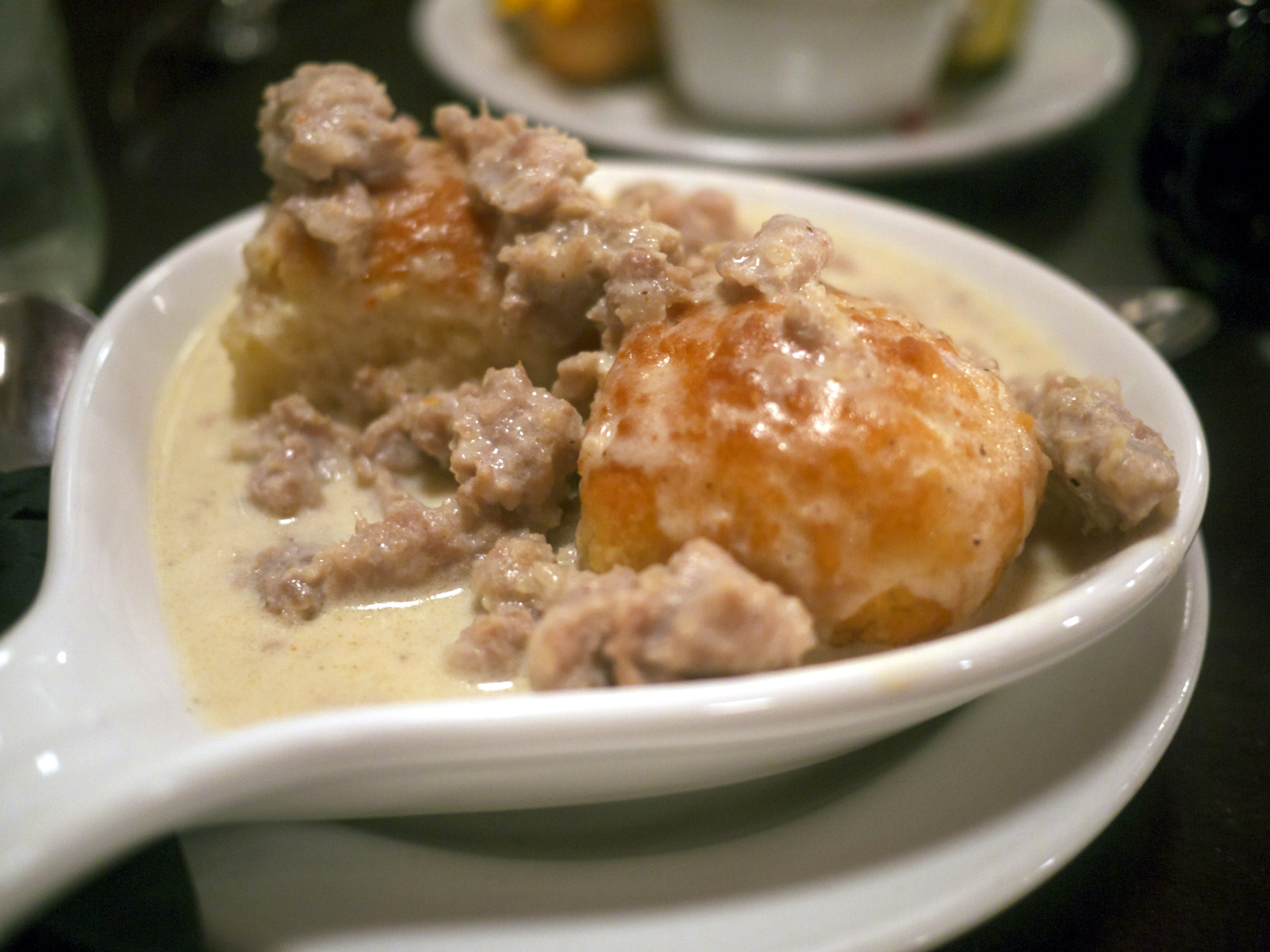 Home made biscuits and gravy