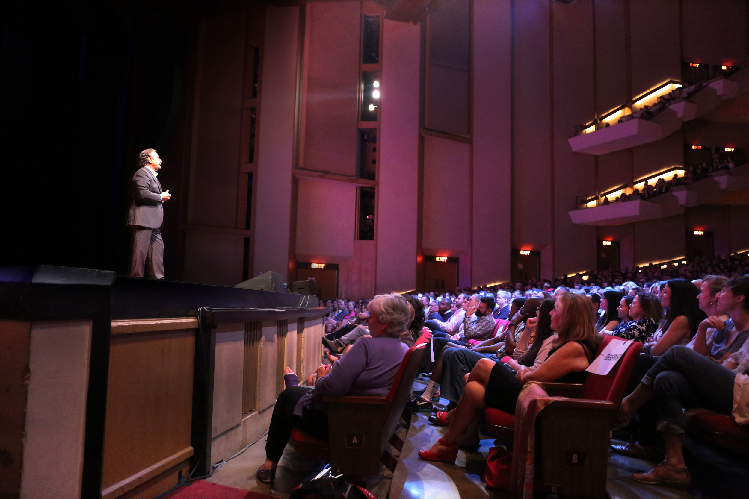 TEDxSacramento speaker Dr. Ernesto Sirolli delivering the first talk at TEDxSacramento2015 "THIS Changes EVERYTHING" on June 12, 2015. Photo: Phil America.