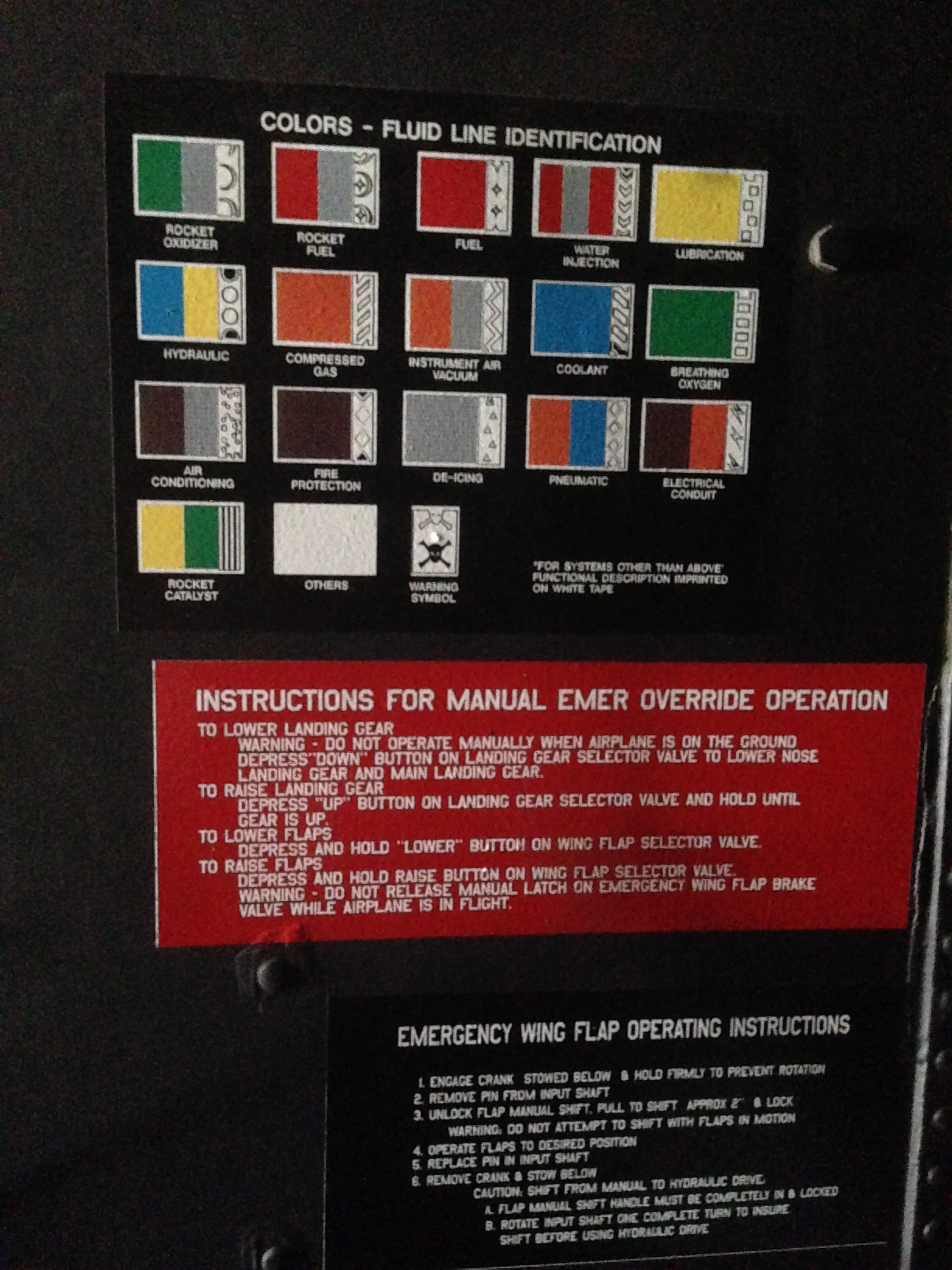 In case something goes wrong on the AC-130: Consult the key.