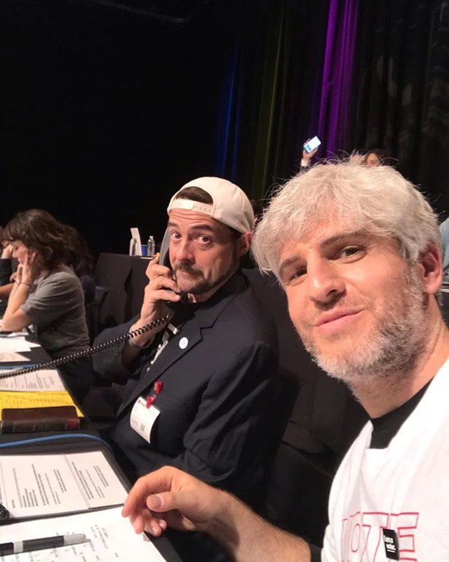 Manning the phones with the legendary @thatkevinsmith. His telethon game was strong 💪🏻 ☎️ #telethonforamerica