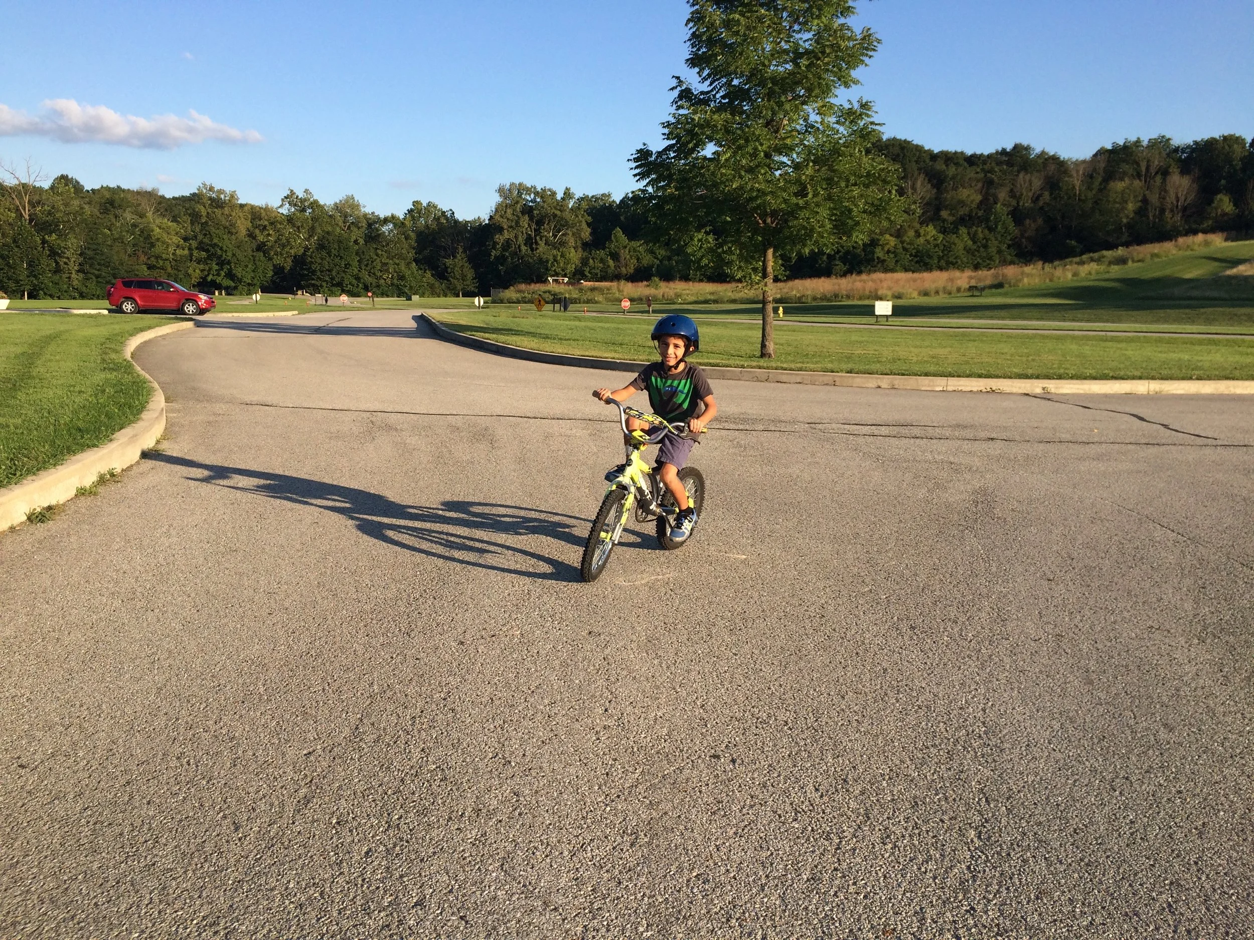 Koa loves riding his bike