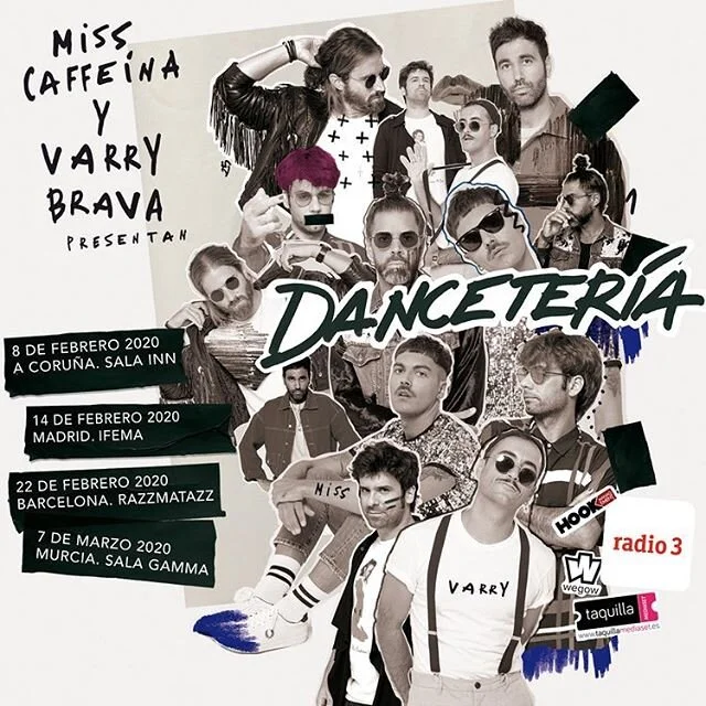 Queda poco más de un mes para que empiece #DANCETERÍA, nuestra gira de 4 únicos conciertos con @varrybrava 
Algunas ciudades están a punto de agotarse.
Tenéis las fecha y entradas en misscaffeina.es