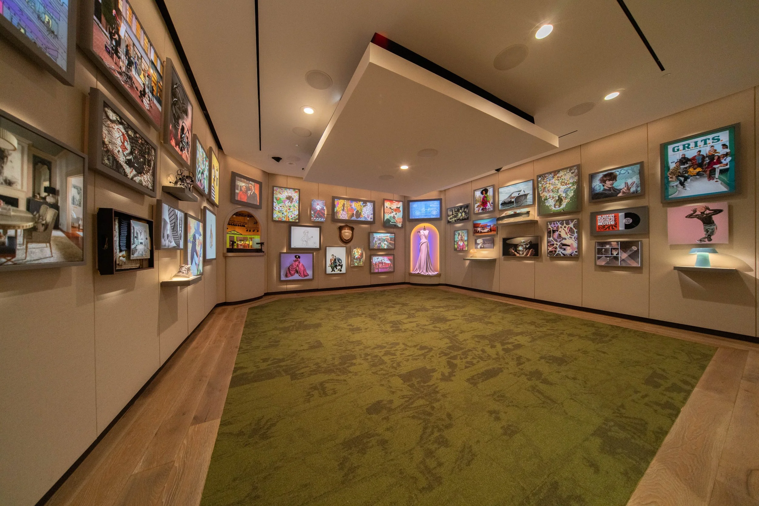 Gallery full with student work.jpg