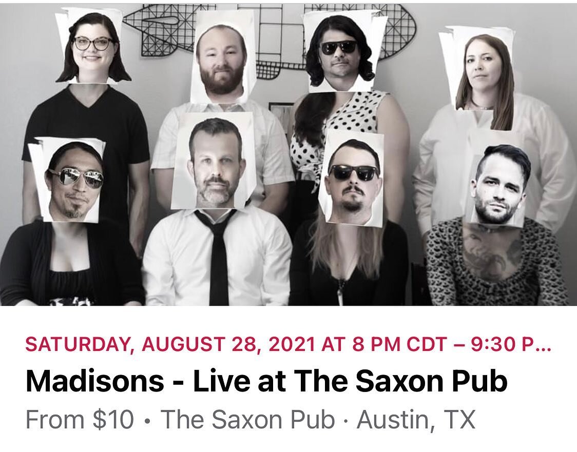 See y'all next month at @thesaxonpub !!! It'll be our first indoors show in over a year and a half, so be sure to get tix early. This one might sell out! *link for tix in bio