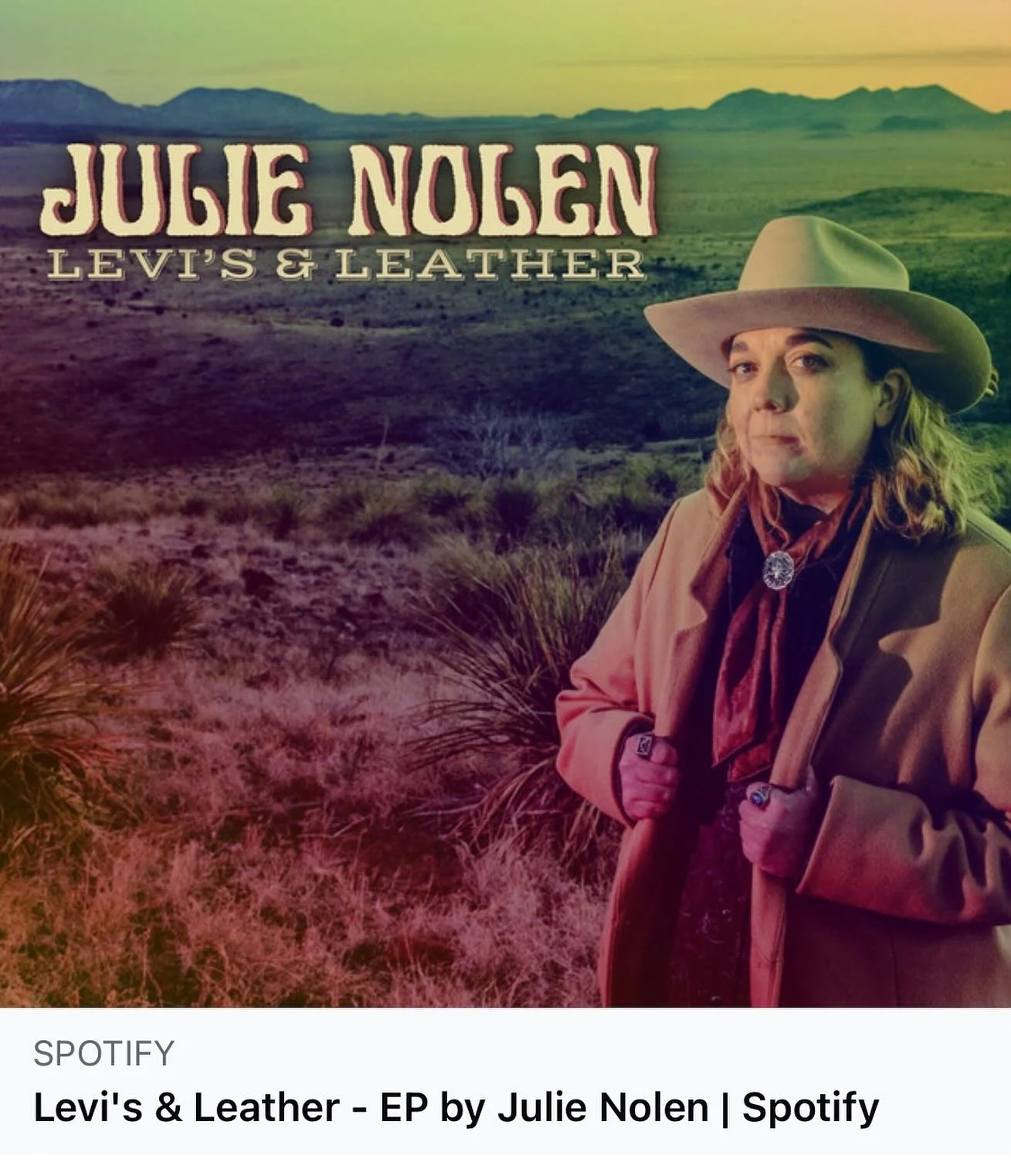 Congrats to our good friend, @julie_effin_nolen , on the release of her new EP, Levi&rsquo;s and Leather! Queer Country Gold, with a song that was co-written by Dominic, Bold. Check it out! 
*link in bio