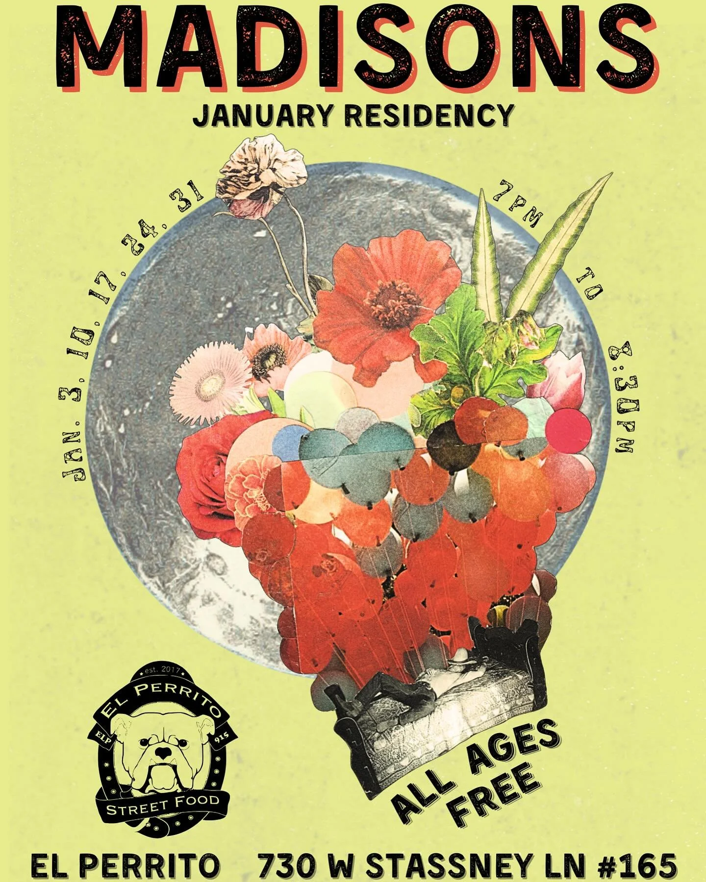 Excited to announce that we&rsquo;re kickin off 2026 with a January residency at @elperritoatx !!! Shows are every Saturday at 7pm, free, and all ages. Come party with us while enjoying the most delicious and affordable food and drinks in South Austi