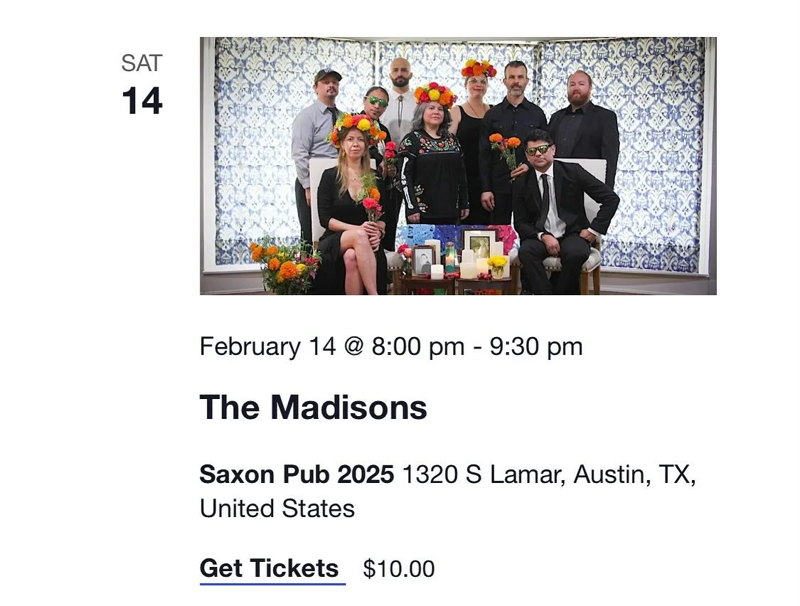 This is an old photo, but the show will be new fire! See y&rsquo;all on Valentine&rsquo;s Day at @thesaxonpub !!! Tix link in bio.