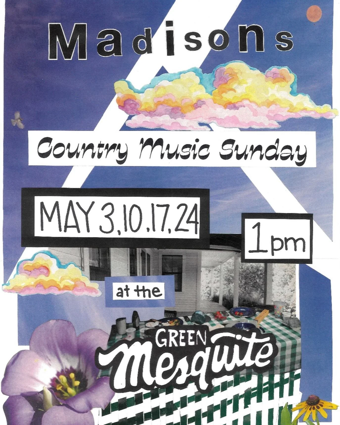Tomorrow is the last of our May Sunday residency shows at @thegreenmesquitebbq We&rsquo;ll be bringing all the love ❤️

1pm
All ages
Free Show