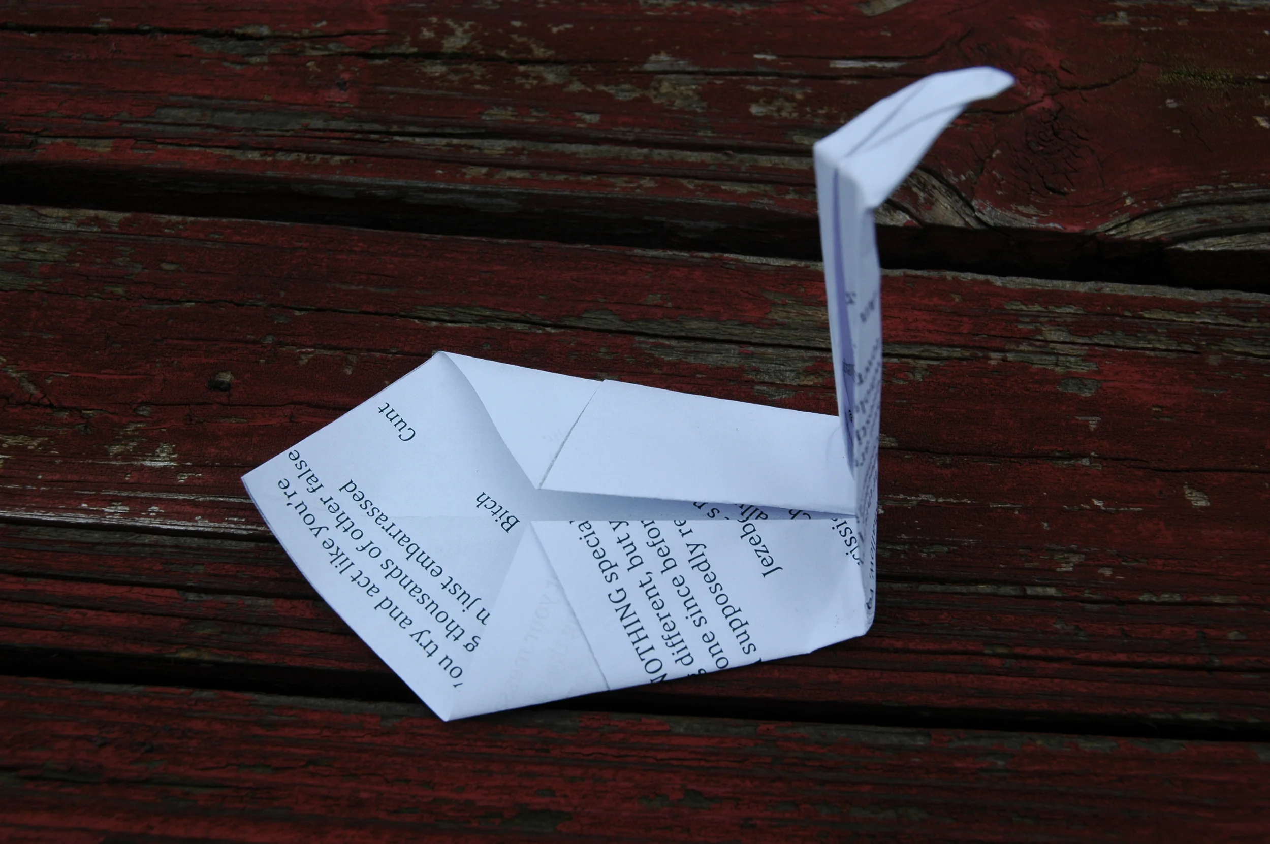 Swords Into Plowshares And Hate Mail Into Origami