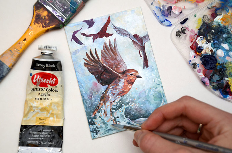 "Like a Bird": Artist Ruth Meharg brings the 7 sacraments of "Searching for Sunday" to life 