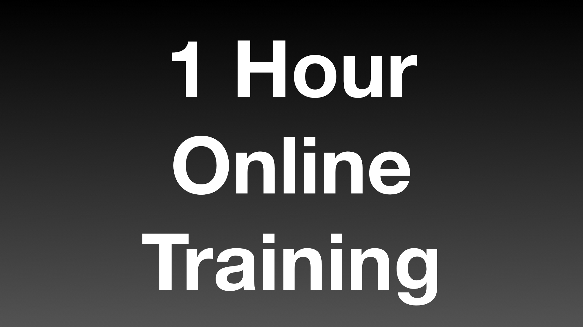 For an extra $50 you get an hour of online training.