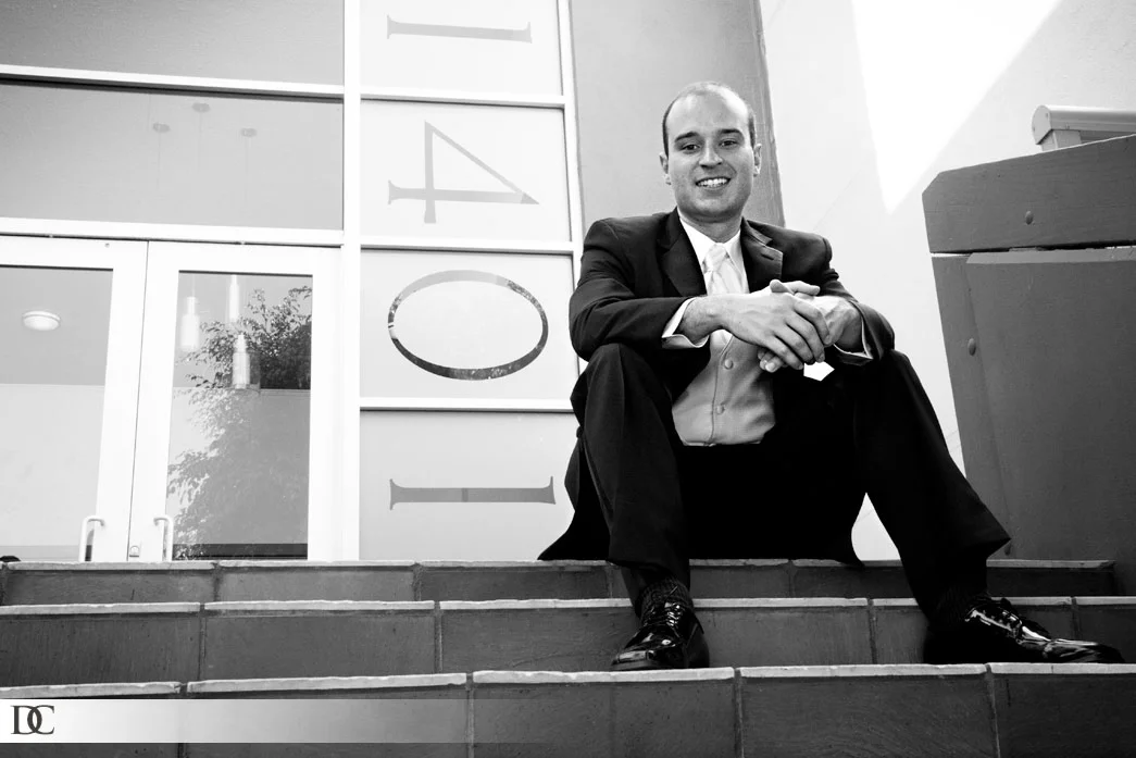 The groom, looking the stud