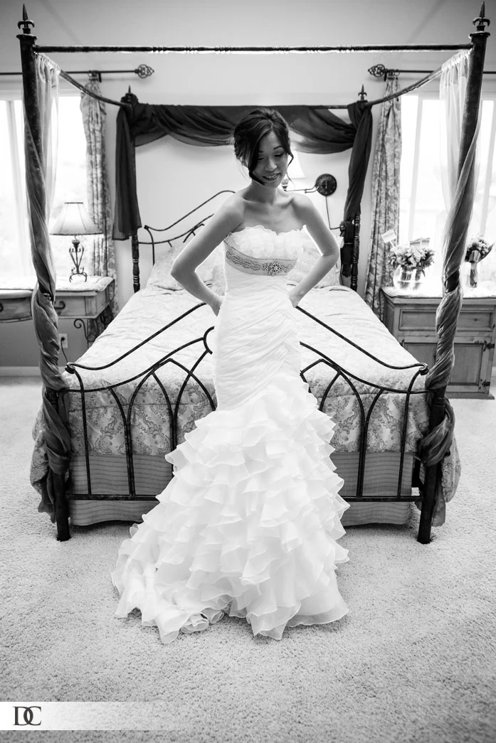 I loved her mermaid dress. The airy fabric hugged in the right places, and opened up at the bottom in a flourish of ruffles. 